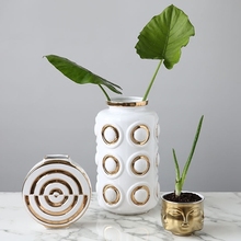Centerpieces Gold Flower Vases Home Decor Ceramic Vases Table Vase Modern 2024 - buy cheap