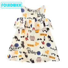 FCLHDWKK-vestidos de verano para niñas, ropa de fiesta de algodón a rayas con flores, para niñas, 2, 3, 4, 5, 6, 7 Y 8 años 2024 - compra barato