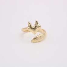 WJZB-Anillo de zorro para mujer, Simple, animal, a la moda 2024 - compra barato