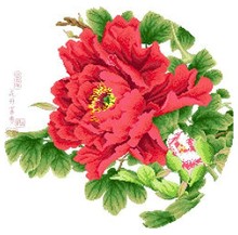 Вышивка посылка наборы вышивки крестиком открыть новый роскошный красный аромат пиона цветок Бесплатная доставка 2024 - купить недорого