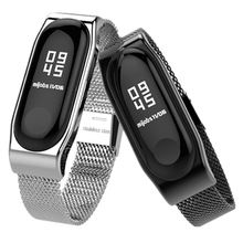 Correa de Metal para Xiaomi Mi Band 2, pulsera de acero inoxidable sin tornillo, accesorios de repuesto para Mi Band 2 2024 - compra barato