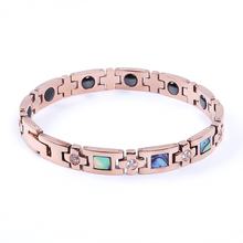 Роскошные модные ювелирные изделия браслеты для женщин натуральный корпус кубического циркония цвета розового золота магнитный браслет 2024 - купить недорого