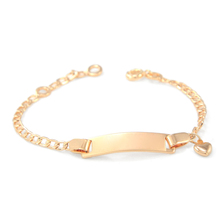 Pulsera de oro para bebé, brazalete con forma de corazón, accesorios de joyería, B0537 2024 - compra barato