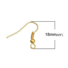 DoreenBeads 100 Pairs 18mm gold color Ear Wire Hook With Spring and Ball (B00971) 2024 - buy cheap