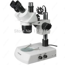 Grabadores, gemologistas-Suministros de AmScope 5X-10X-15X-30X microscopio estéreo Trinocular con tapa y luces 2024 - compra barato