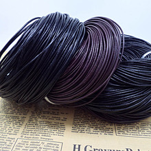 5 yardas/lote de 2mm 3mm negro marrón cordón Real de cuerda de cuero genuino para DIY, collar, pulsera, materiales de joyería 2024 - compra barato