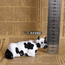 cute simulation cow toy lifelike handicraft lying cow doll gift about 12x5x6cm 2024 - buy cheap