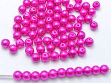 500 Pcs 6mm Plastic Faux Pearl Round Beads Hot Pink Imitation Pearlrl 2024 - buy cheap