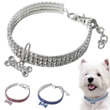 Elasticity Cat Dog Crystal Collar Luxury Pet Accessories for Dogs Chihuahua Shih Tzu Puppy Collars Dog Necklace for Pet Products 2024 - buy cheap