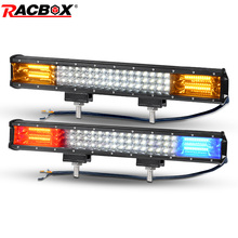 LED light bar 20 inch 288W Tri-row straight 12V 24V combo beam Daytime Running Lights for offroad 4x4 UAZ ATV SUV spotlight 2024 - buy cheap