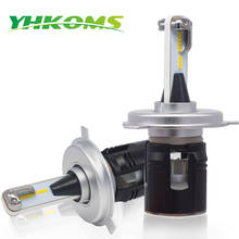 YHKOMS H4 H7 H1 H3 H8 H9 H11 9005 9006 CSP LED Headlight 48W 7200LM Hi/Lo Beam Auto Headlamp Fog Light 6000K Light Bulb 12V 2024 - buy cheap