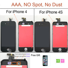 LCD Screen For iPhone 4 4S Touch Screen Display Digitizer Assembly AAA Quality 100% Tested OK No Dust No Dead Pixel With Gift 2024 - buy cheap