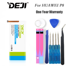 DEJI для HUAWEI P8 литий-полимерная батарея реальная емкость 2600 мАч внутренняя сменная батарея Высокое качество HB3447A9EBW 2024 - купить недорого
