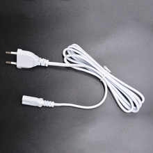 Белый/черный, 1,2 м, Европейский 2-контактный шнур питания европейского стандарта, тонкий кабель питания для большинства принтеров и ноутбуков, адаптеры переменного тока 2024 - купить недорого