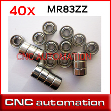 40pcs MR83 MR83Z Miniature Bearings Mini ball bearing 3X8X3 mm 3*8*3 MR83ZZ radial shaft 2024 - buy cheap