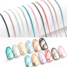 12 Types 50cm Metal Chains 1.5mm Superfine 3d Nail Art Decorations Charm Jewelry Making Findings DIY Accessories Manicure Tools 2024 - buy cheap