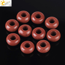 CSJA High Quality Natural Stones Big Hole Beads 12mm Round Loose Bead for Jewelry Making Fit Necklaces Bracelets Wholesale F422 2024 - buy cheap