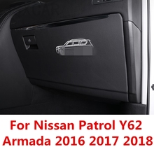 Pegatinas de diseño para coche, cocaja de almacenamiento para piloto, alfombrilla de protección contra Patadas para Nissan Patrol Y62 Armada 2016 2017 2018 2024 - compra barato