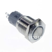 16mm LED Red Color Ring Stainless Steel Illuminated Maintained /Latching 1NO 1NC Push Button Switch 3V/6V/12V/24V/36V/48V 2024 - buy cheap