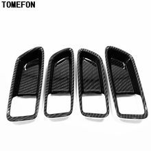 Tomefon para toyota sedan corolla e210 prestige altis 2019 2020 porta interna alça tigela moldagem capa guarnição estilo abs carbonfiber 2024 - compre barato