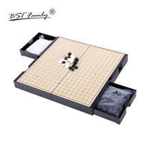 BSTFAMLY-juego de ajedrez chino, tablero de ajedrez plegable, dos en uno, 19 carreteras, 361 Uds./juego antiguo de Go Weiqi, damas magnéticas, G10 2024 - compra barato