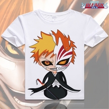 Camisetas de algodón para mujer/hombre, camisa de manga corta con cuello redondo, Anime, Bleach, Kurosaki, Ichigo, ropa de verano para estudiantes 2024 - compra barato