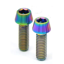 Pernos de aleación de titanio M6 de 3 uds tornillo con cabeza hexagonal Tornillos de color deslumbrante de 10mm ~ 20mm de longitud 2024 - compra barato