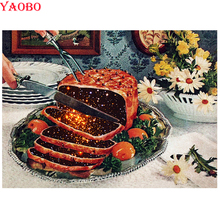 Steak Food Diy diamond Painting Cross Stitch mosaic puzzle picture 5d ful square round drill Diamond Embroidery Kitchen Decor 2024 - buy cheap