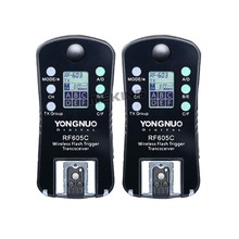 2pcs Yongnuo RF-605C Flash speedlite Trigger shutter Release wireless Transceiver with LCD for Canon 6D 50D 40D 30D 20D 60D 700D 2024 - buy cheap