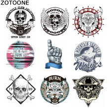 ZOTOONE Punk Skull Wing Patches for Clothing DIY Animal Heat Transfer Sticker Jeans Press Appliqued Decoration Iron on Patch E 2024 - buy cheap
