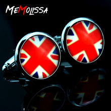 MeMolissa-gemelos de bandera redonda para hombre, diseño con forma de bandera del Reino Unido, camisa roja, regalos 2024 - compra barato
