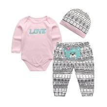 New Baby Girls Long Sleeve bodysuits 100%cap animal Pants o-neck baby Clothes Set cute baby jumpsuit 2024 - buy cheap