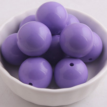 Kwoi vita светло-фиолетовые цветные крупные 20 мм 100 шт. Акриловые Твердые бусины для малышей ожерелье ювелирные изделия 2024 - купить недорого