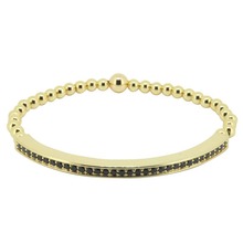 Anil Arjandas Bracelets Men Pulseira Masculina Jewelry Black Cord CZ Round Ball Brass Beads Braiding Charm Bracelets For Women 2024 - buy cheap