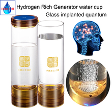 Generador de hidrógeno rico en Quantum de vidrio, ionizador de botella de agua alcalina antienvejecimiento H2, transmisión inalámbrica 2024 - compra barato