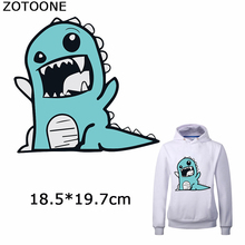 ZOTOONE Cute Dinosaur Cartoon Animal Patch DIY Iron on Transfers Patches for Children Clothes Bags Decorations Washable Stickers 2024 - buy cheap