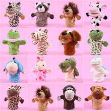 Classic Cute Carton Animal Plush Hand Puppet Toys Cartoon Elephant Rabbit Tiger Monkey Bear Animal Dolls Learning Baby Toy 2024 - buy cheap