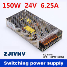 ZJIVNV Best quality 150W single output 24V 6.5A SMPS switching power supply for amplifler/ led driver fonte ac dc 24v (s-150-24) 2024 - buy cheap