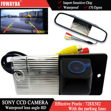 FUWAYDA цветной для SONY CCD чип Автомобильная камера заднего вида для KIA SORENTO SPORTAGE + 4,3 дюймов зеркало заднего вида монитор водонепроницаемый HD 2024 - купить недорого