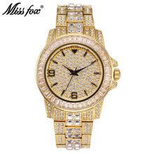 MISSFOX-relojes de cuarzo de lujo para mujer, pulsera femenina con diamantes de imitación, de marca MISS FOX 2024 - compra barato