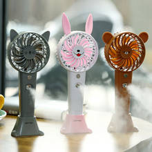 New Arrival Cute Animal Spray Fan Handhel Rechargeable USB Cooling Fan Home Office Outdoor water Mist Fan 2024 - buy cheap