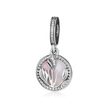 CKK My Pink Tulip Beads Charms Silver 925 Sterling Silver Jewelry Fits Original Bracelet Necklace Bead Kralen Berloque Perle 2024 - buy cheap