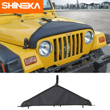 SHINEKA Engine Bonnets Exterior Engine Cover Canvas Car Front Hood Cover Protector Accessories For Jeep Wrangler TJ 1997-2006 2024 - buy cheap