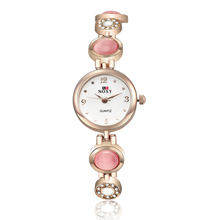 Часы SOXY женские кварцевые под розовое золото, роскошные брендовые наручные, со стразами и браслетом 2024 - купить недорого