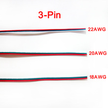 3Pin 10M 20M 18AWG 20AWG 22AWG Electric Extension Wire Cable For Single Color RGB RGBW LED Strip Light 2024 - buy cheap