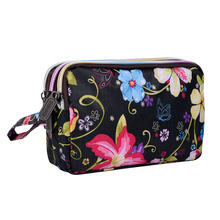 Carteiras femininas com estampa fofa e portátil de celular festa com zíper bolsa bolsa clutch porta cartões de crédito 3 camadas 2024 - compre barato