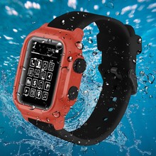 Funda impermeable a prueba de golpes para Apple Watch Series 3 2 1 42mm Correa deportiva de silicona suave para iwatch 4 44mm accesorios de reloj 2024 - compra barato