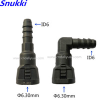 Conector para tubo de combustível id6 sae ureia, conector rápido de linha de combustível de 10 peças por lote 6.30mm id6 2024 - compre barato