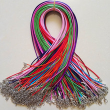 Collar de cordón de cuero con cera de color, cuerda de 45cm, cadena con cierre de langosta, accesorios de joyería DIY, 1,5 unids/lote, venta al por mayor, envío rápido, 100mm 2024 - compra barato