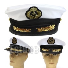 White Adult Yacht Boat Captain Navy Cap Costume Party Cosplay Dress Sailor Hat 2024 - buy cheap